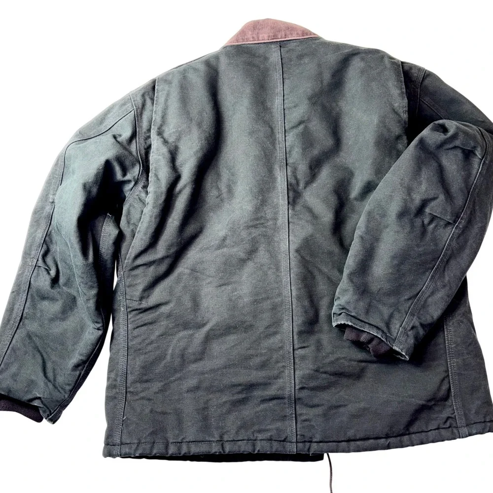 Carhartt Mens Work Chore Coat Jacket Black‎ C03 BLK Regular Lined Size 46